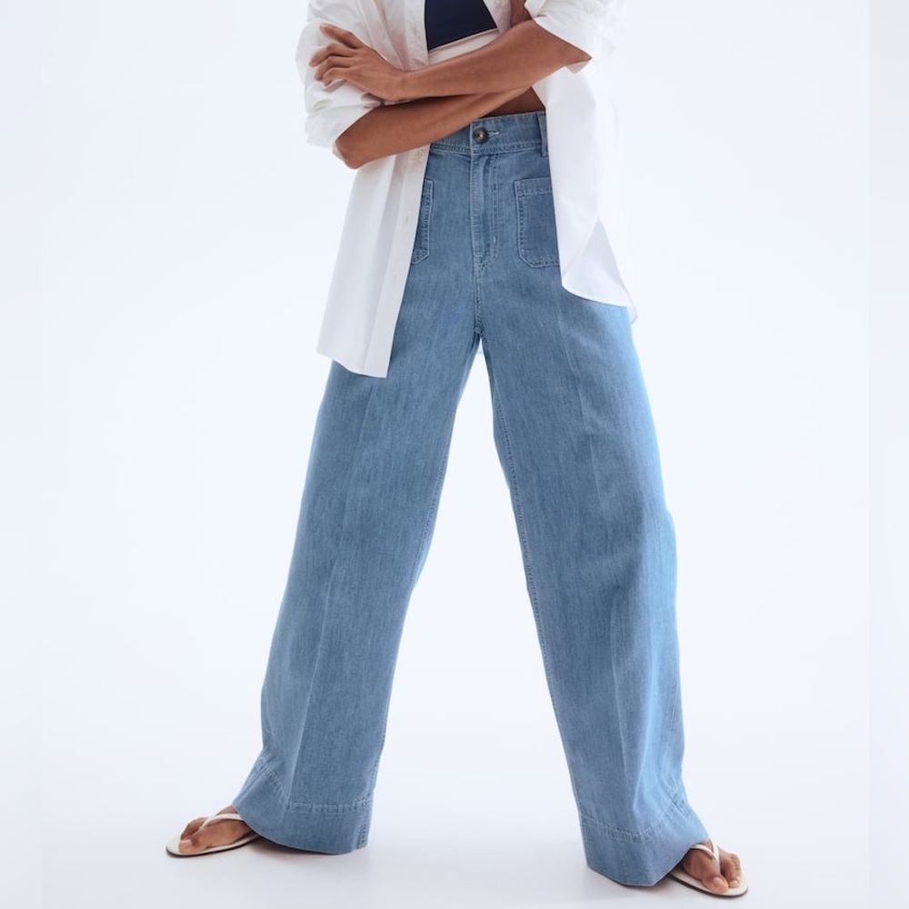 H&M Light Blue Wide Leg Jeans